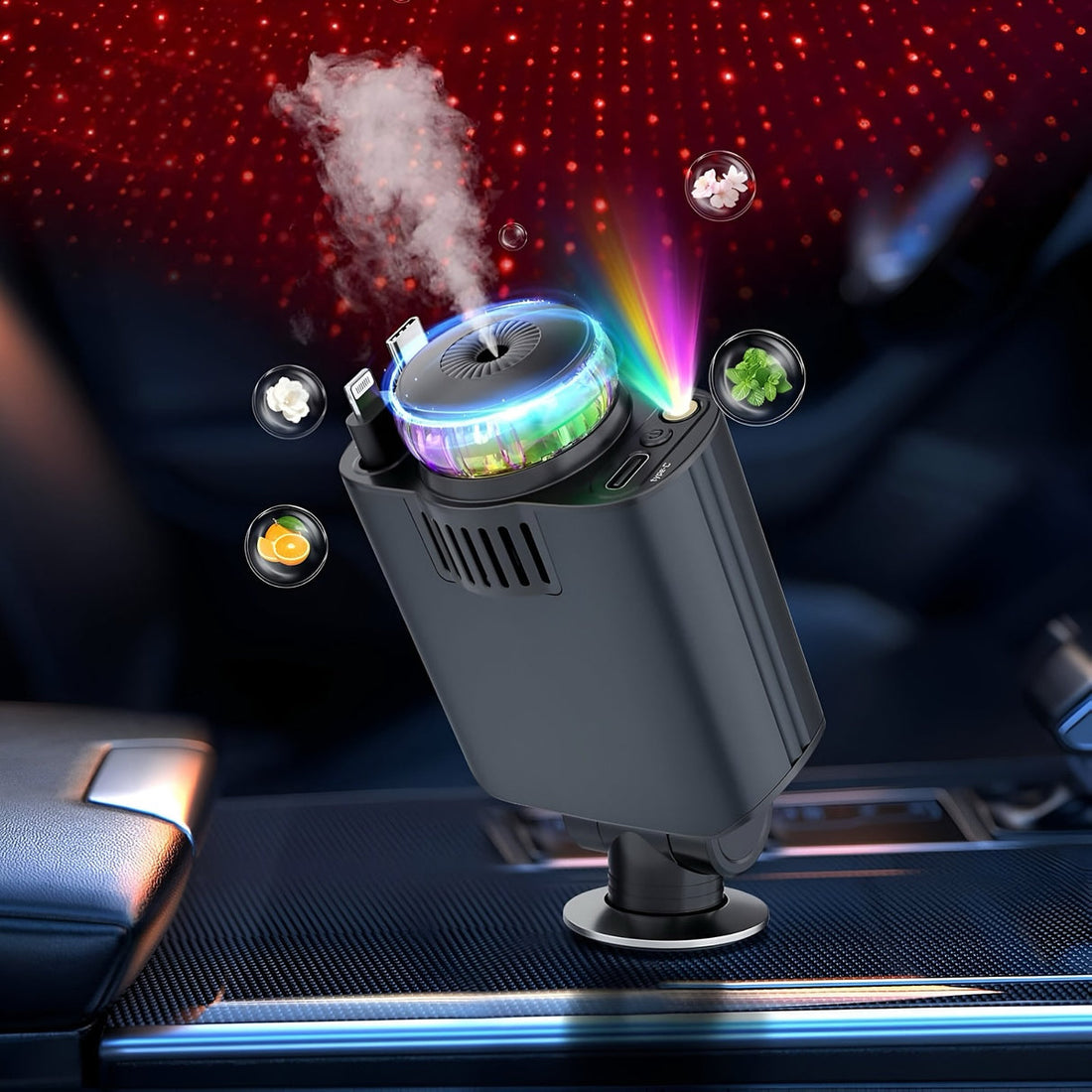 5-in-1 Retractable Starlight Car Charger