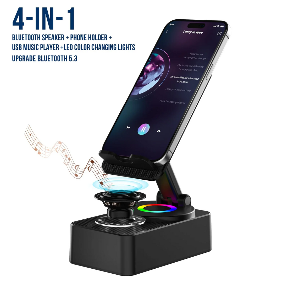 Phone Stand With Bluetooth Speaker